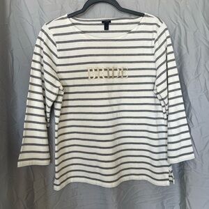 J.CREW striped graphic BRIDE shirt medium